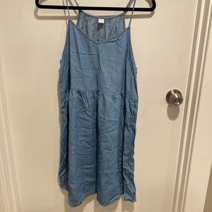 Old Navy denim/chambray spaghetti strap dress